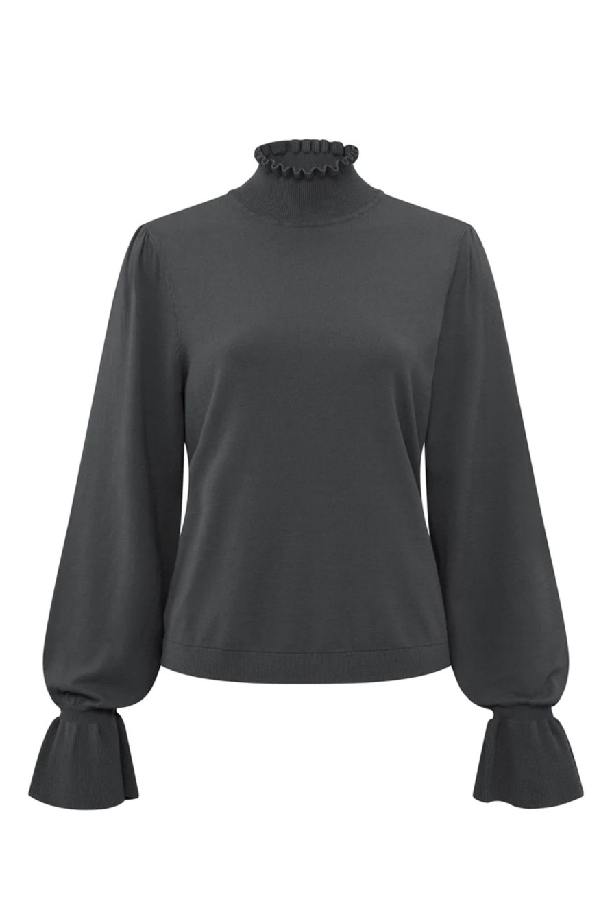 Dames Yaya | Sweater With Ruffle Neck