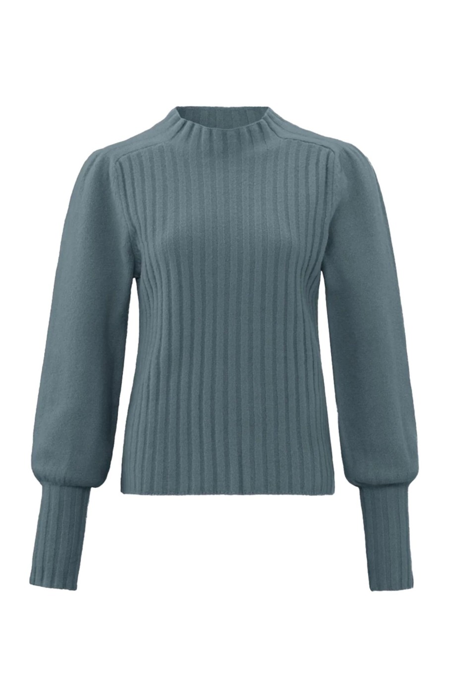 Dames Yaya | Ribbed Puff Sleeve Sweater