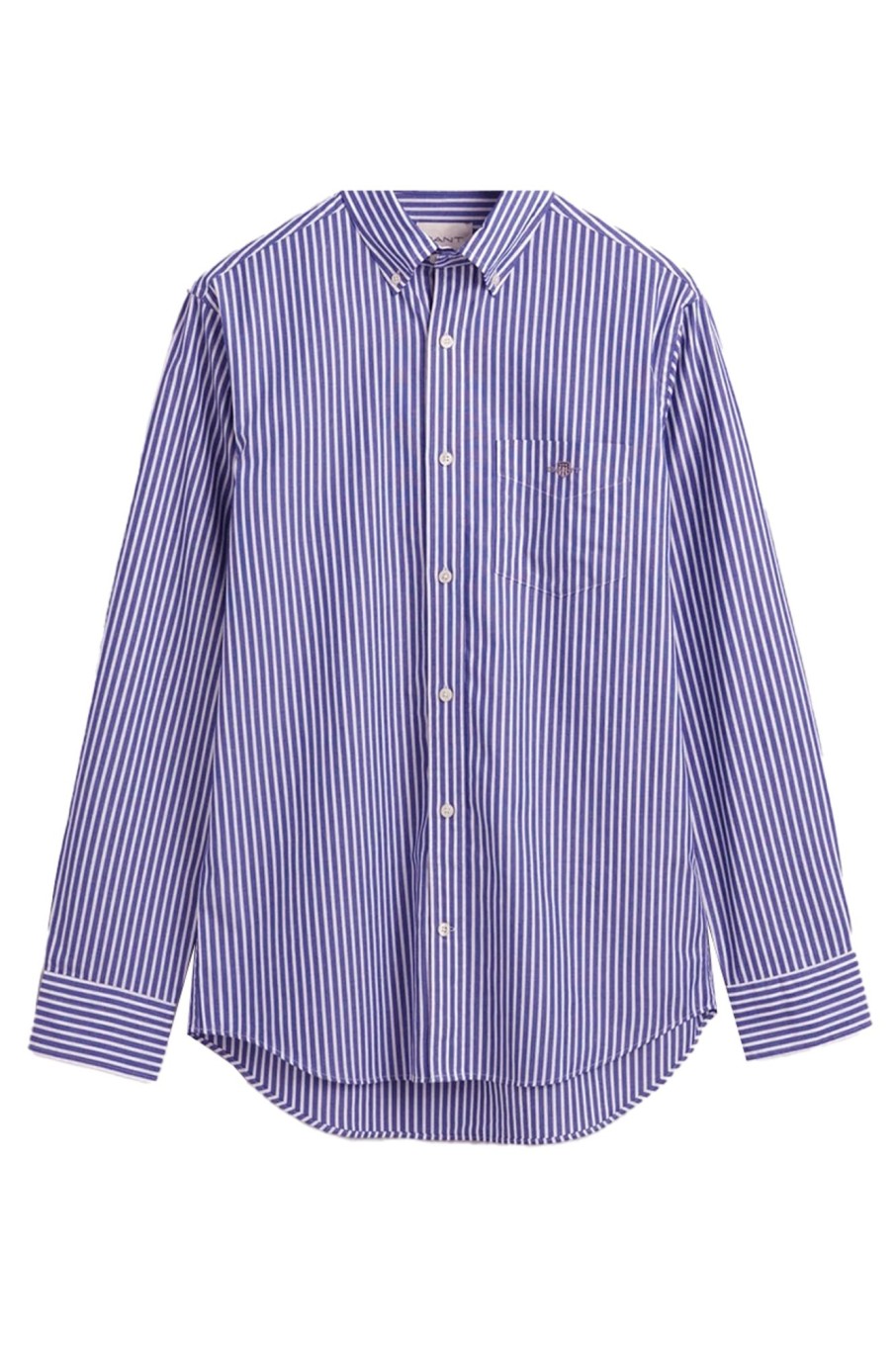 Herren Gant | Reg Poplin Stripe Shirt