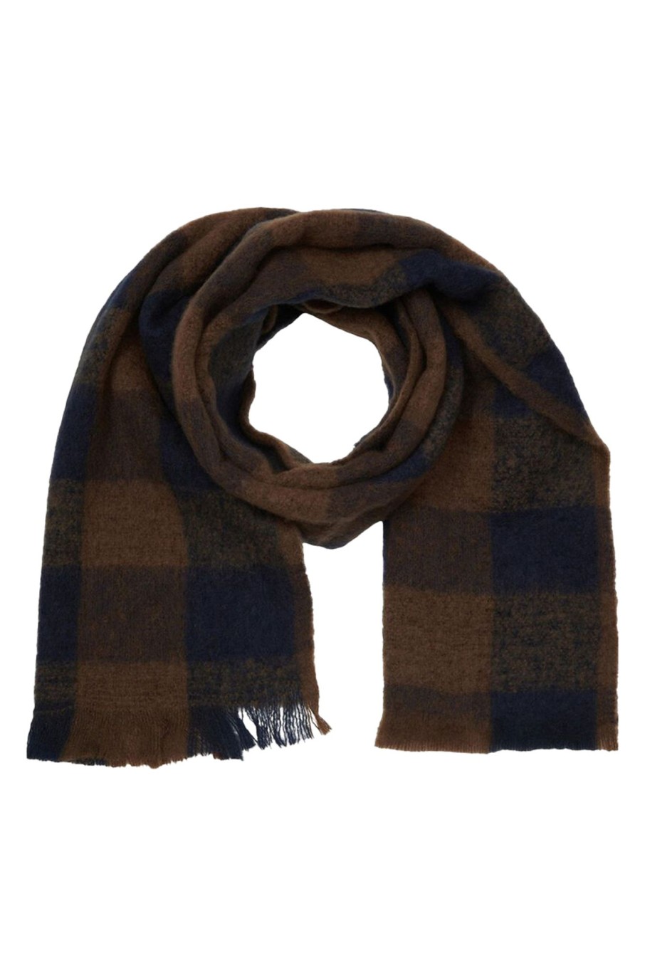 Herren Selected | Slhhogar Checked Wool Scarf B