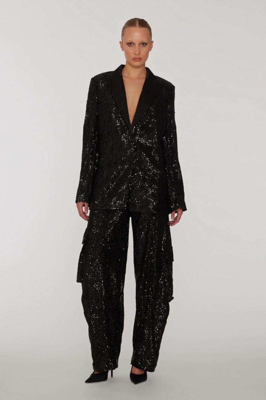 Dames Rotate | Sequins Cargo Pants