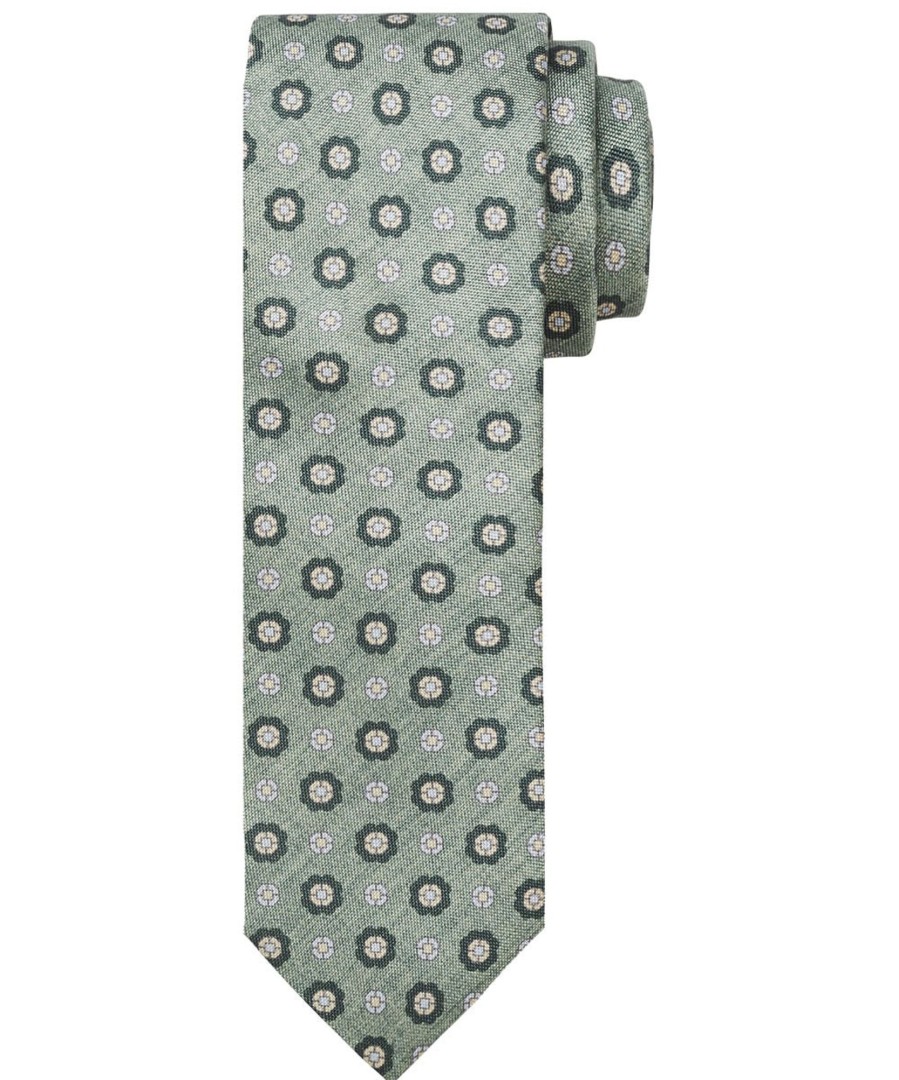 Herren Profuomo | Tie Silk Print Green 00286421