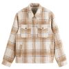 Herren Scotch & Soda | Wool-Blend Zip-Thru Check Overshirt