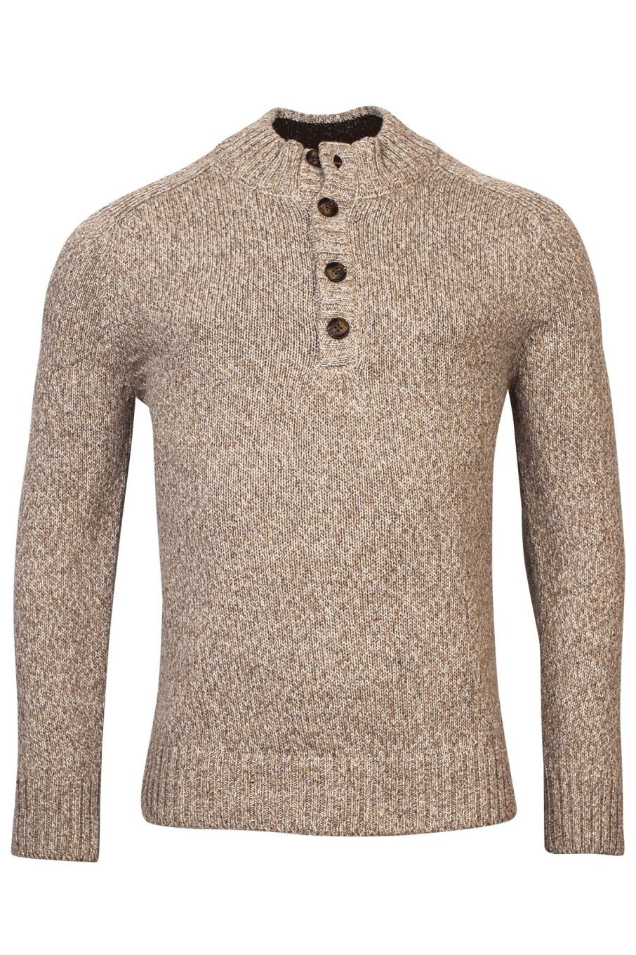 Herren Baileys | Pullover 1/2 Button Placket Single Knit