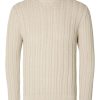 Herren Selected | Slhbrai Ls Knit Cable Roll Neck W