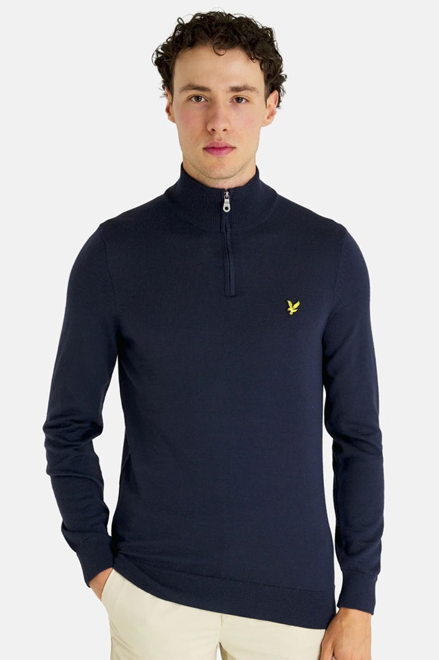 Herren Lyle & Scott | Cotton Merino Quarter Zip Jumper