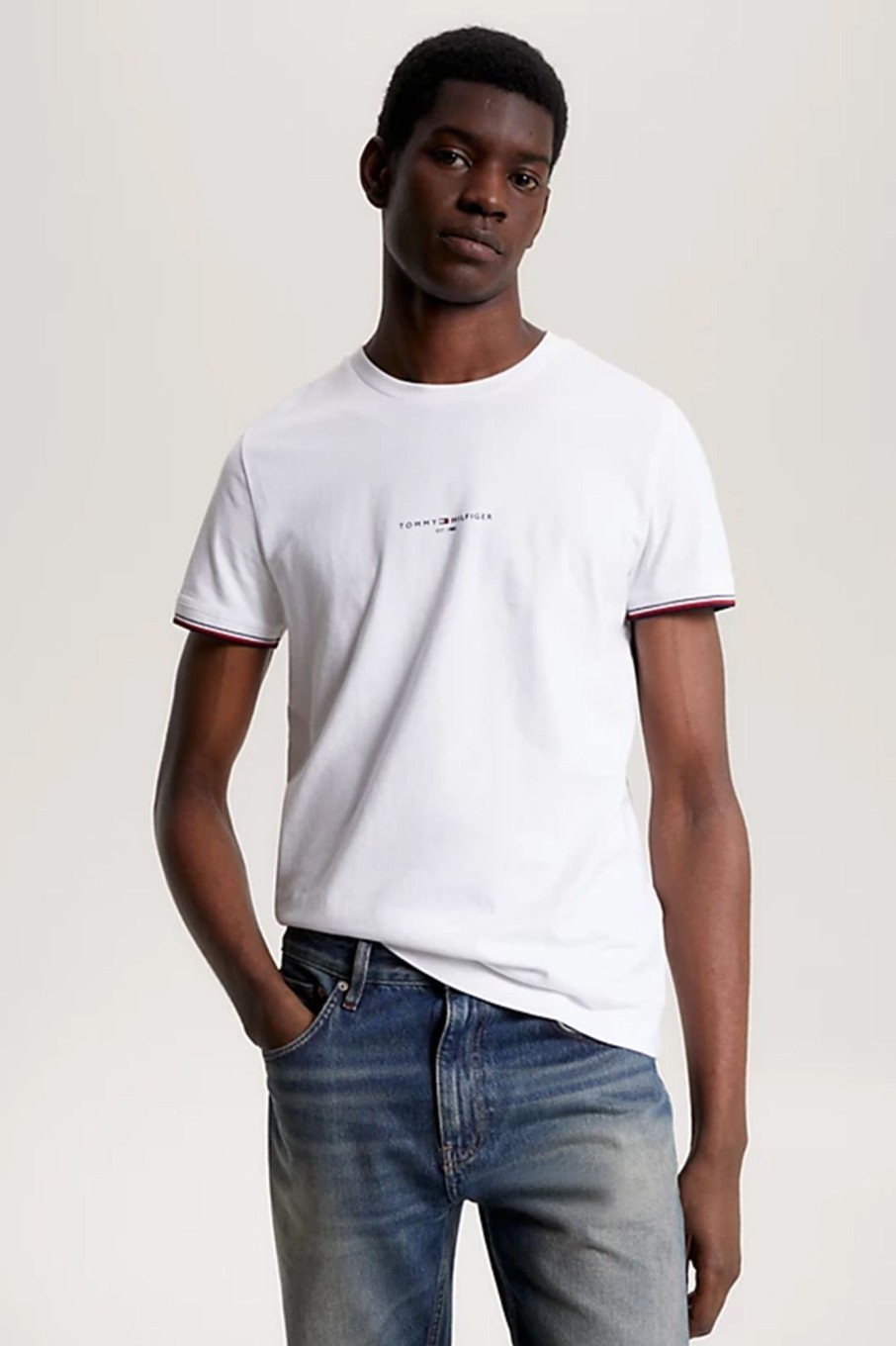 Herren Tommy Hilfiger | Tommy Logo Tipped Tee