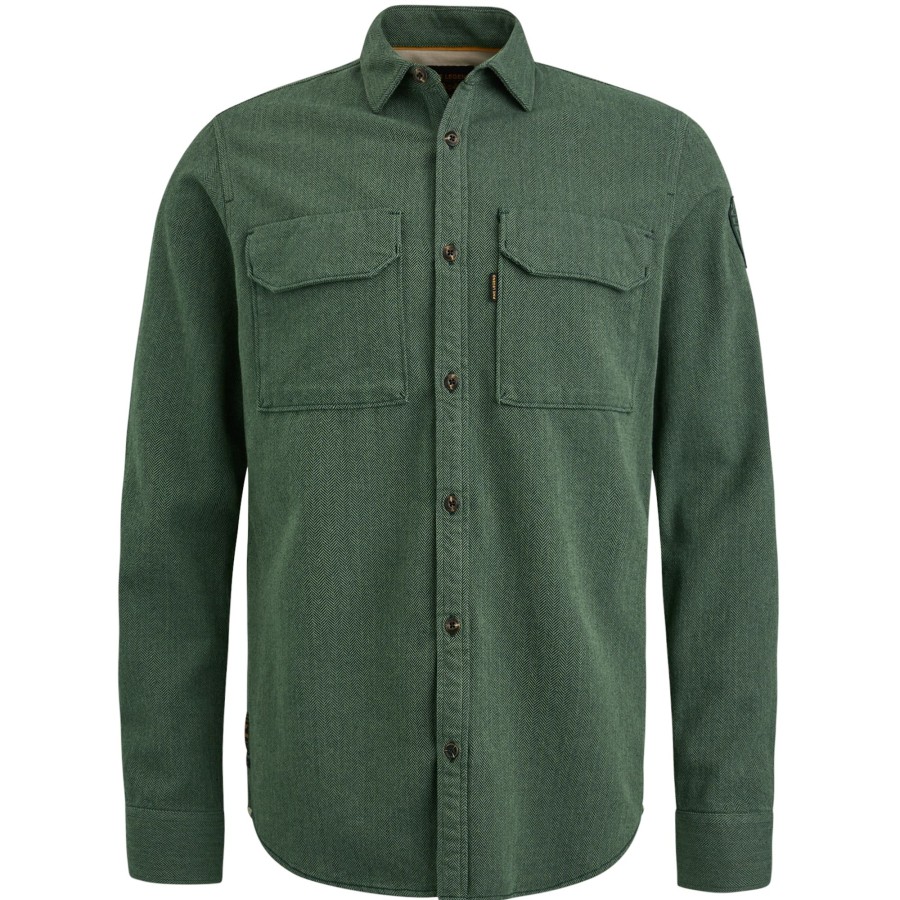 Herren PME Legend | Long Sleeve Shirt Flanel Herringbone Raymond