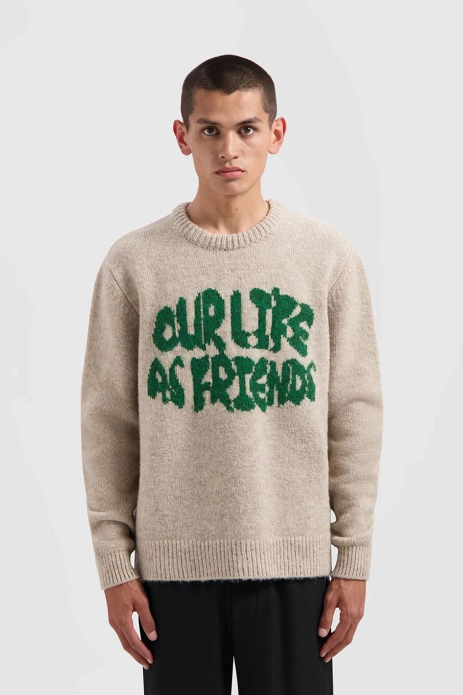 Herren Olaf Hussein | Olaf Stencil Knitted Crewneck