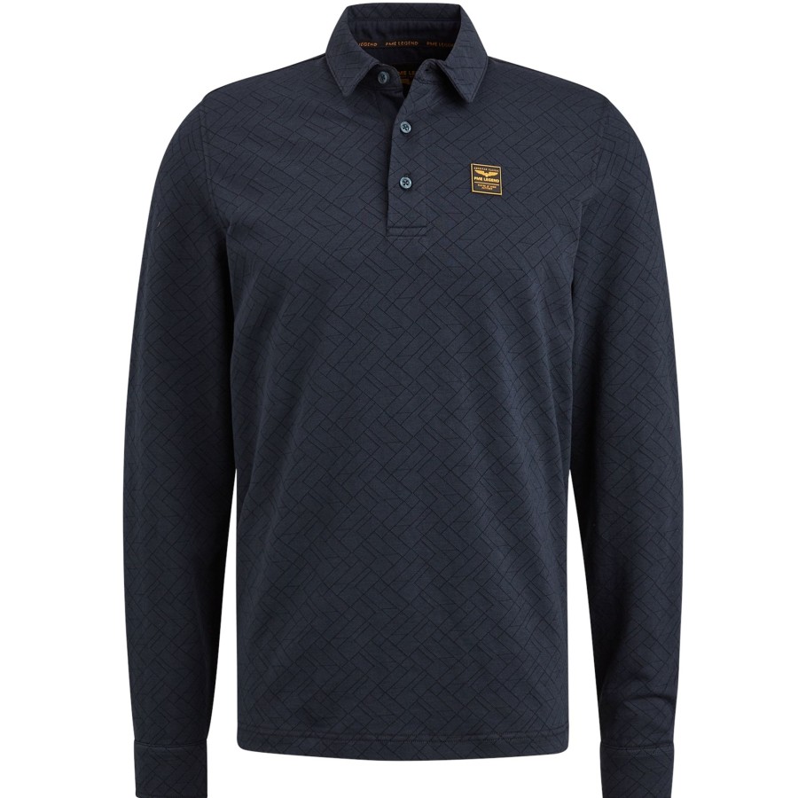 Herren PME Legend | Long Sleeve Polo Jacquard Jersey