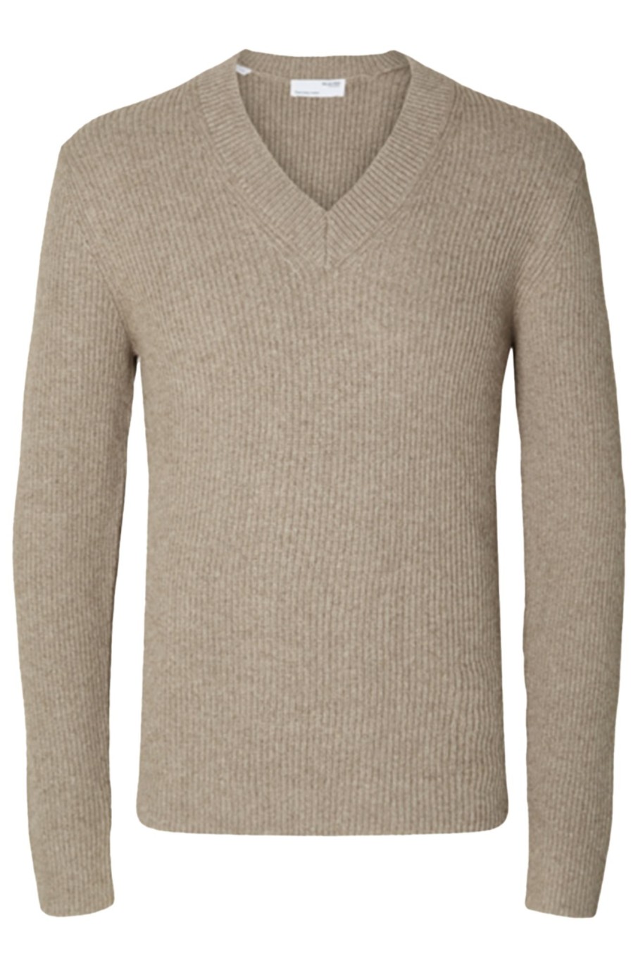 Herren Selected | Slhronn Ls Knit V-Neck B