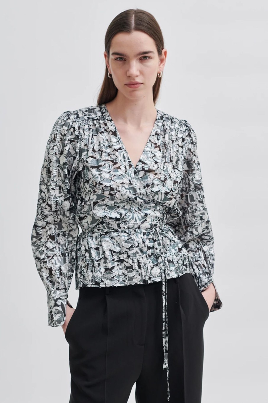 Dames Second Female | Doodle Wrap Blouse