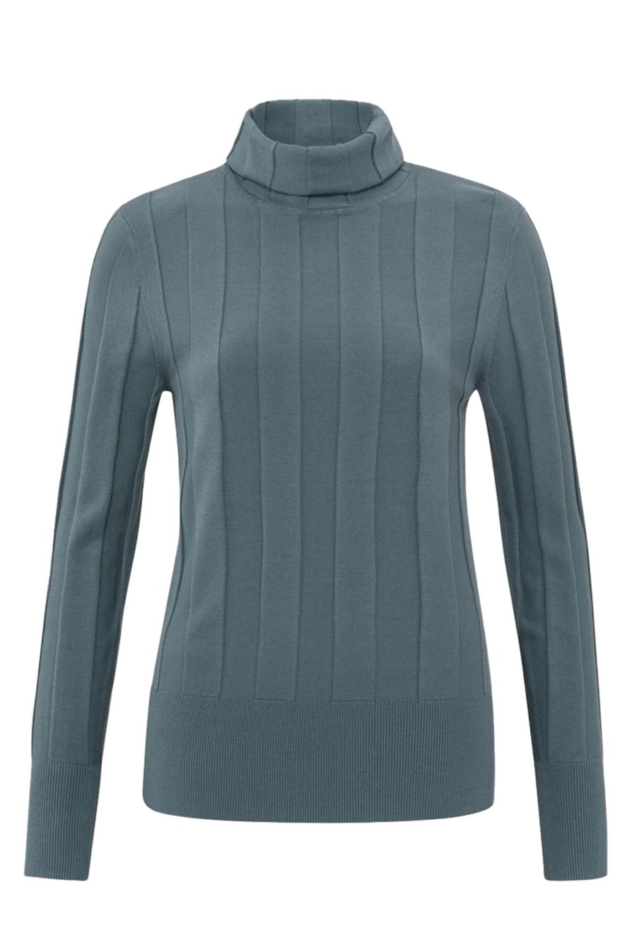 Dames Yaya | Ribbed Sweater With Turtleneck