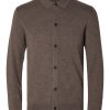 Herren Selected | Slhcaleb Ls Knit Button Cardigan B