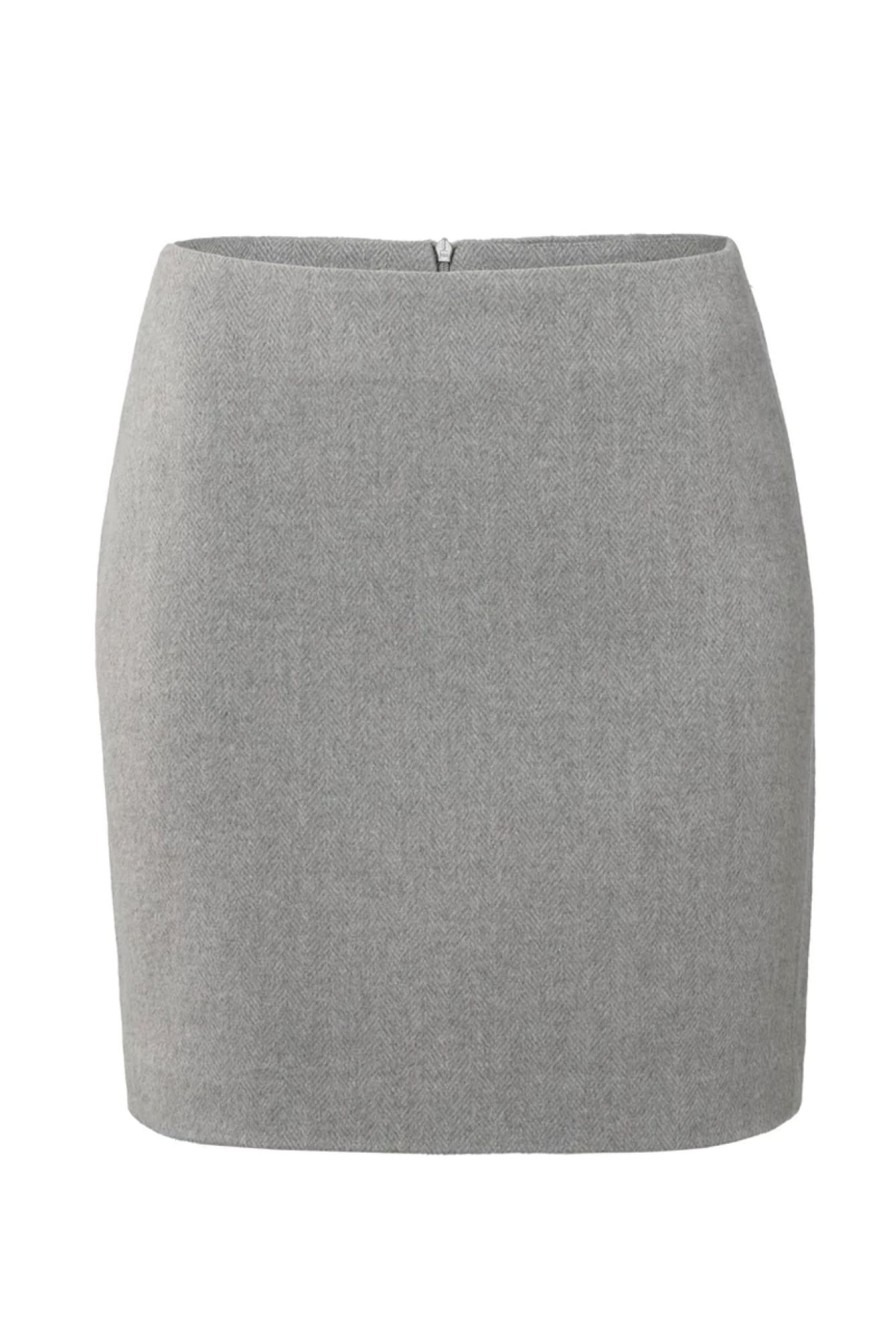 Dames Yaya | Herringbone Mini Skirt