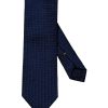 Herren Eton | Navy Blue Silk Grenadine Tie