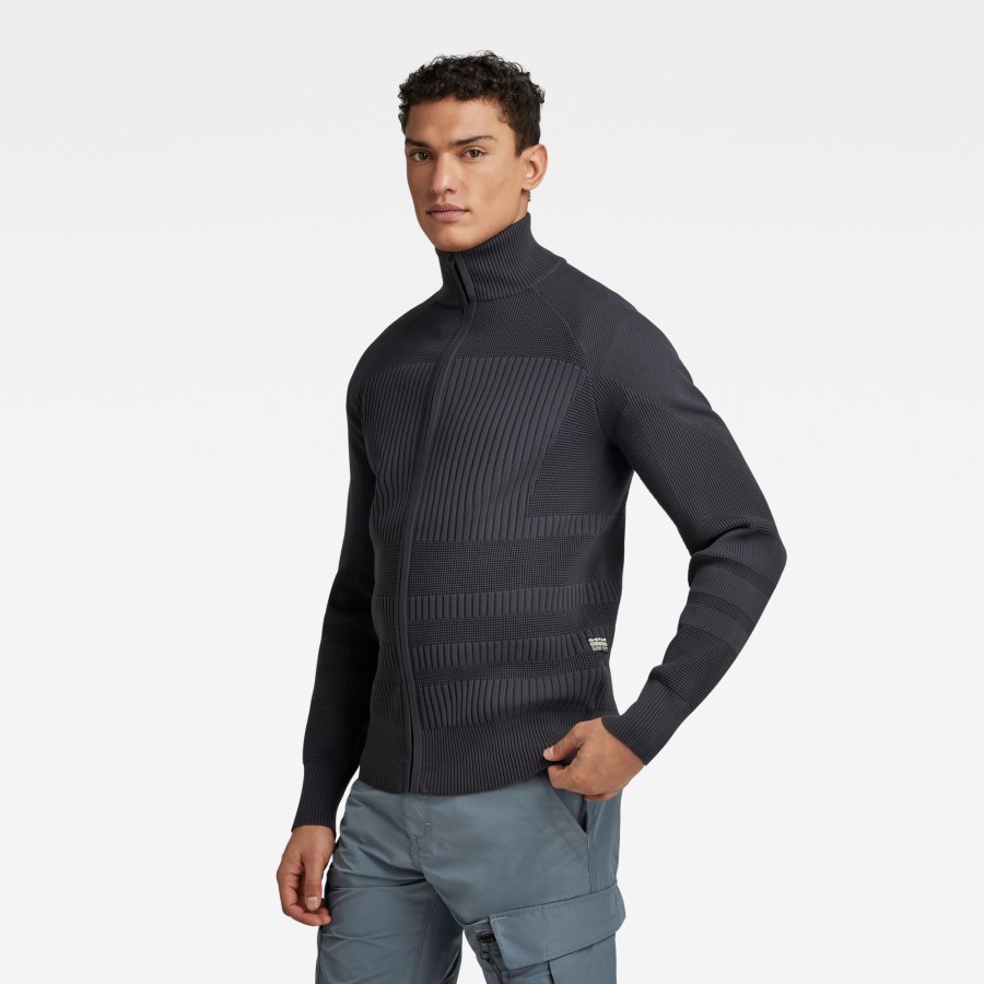 Herren G-Star | Engineered Zip Thru Knit