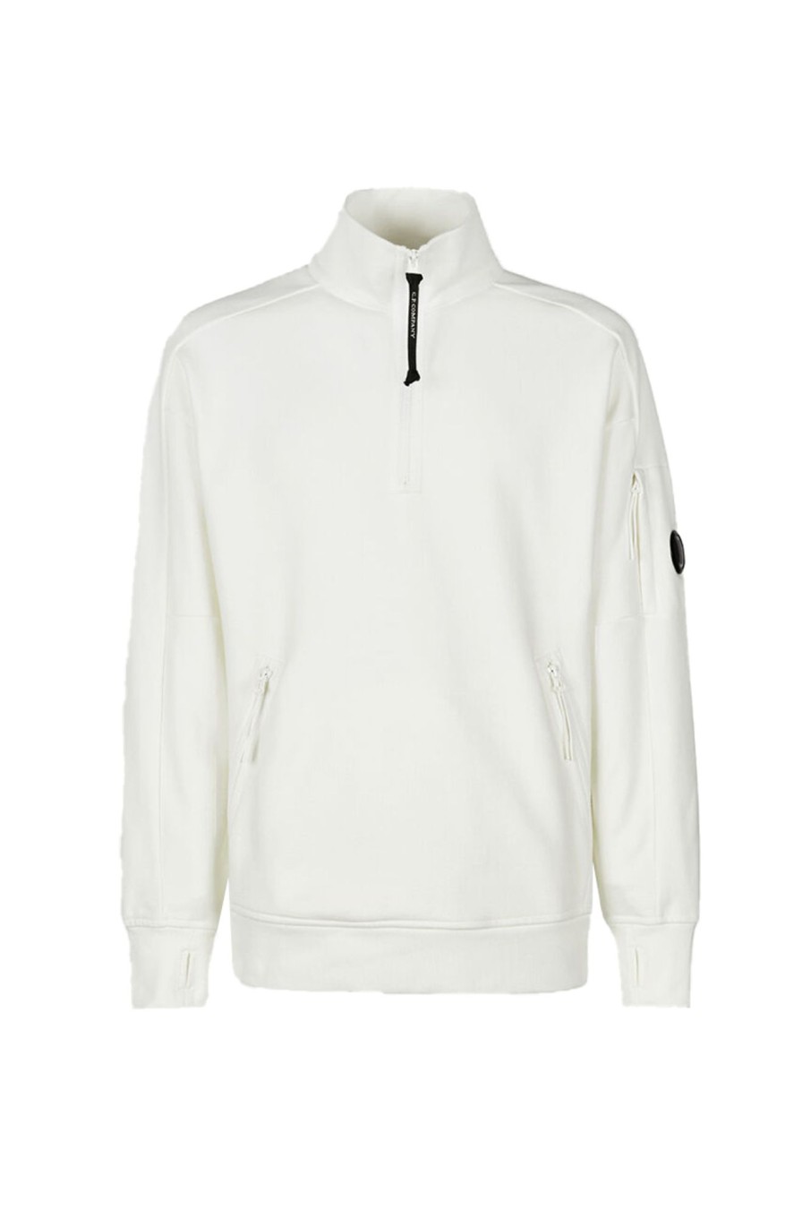 Herren C.P. Company | Diagonal Raised Fleece Quarter Zipped Sweatshirt