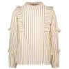 Kids Like Flo | Flo Girls Woven Stripe Blouse With Ruffles