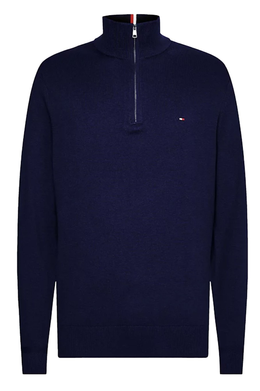 Herren Tommy Hilfiger | Pima Org Ctn Cashmere Zip Mock