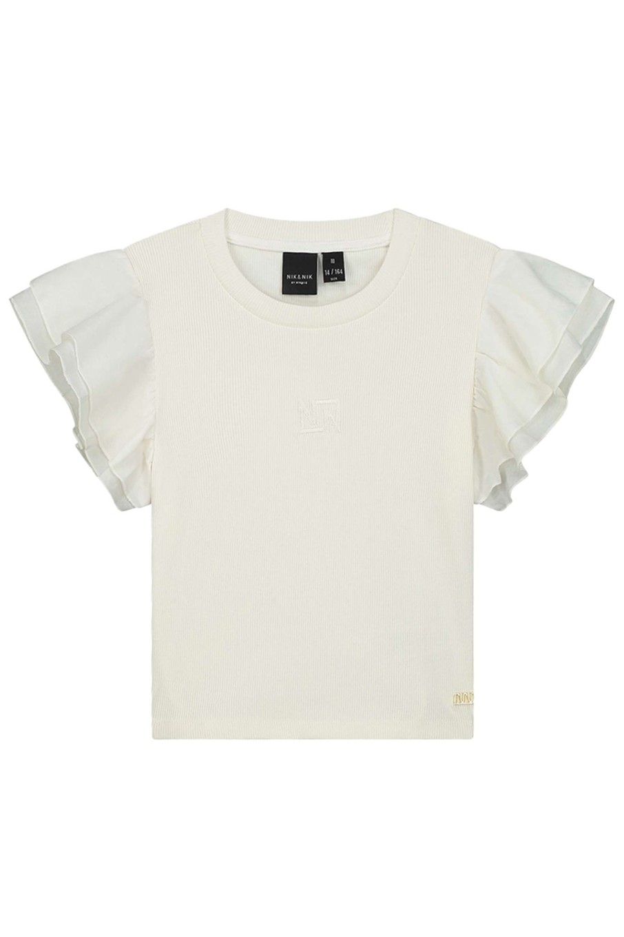 Kids Nik & Nik | Volant Sleeve Rib T-Shirt