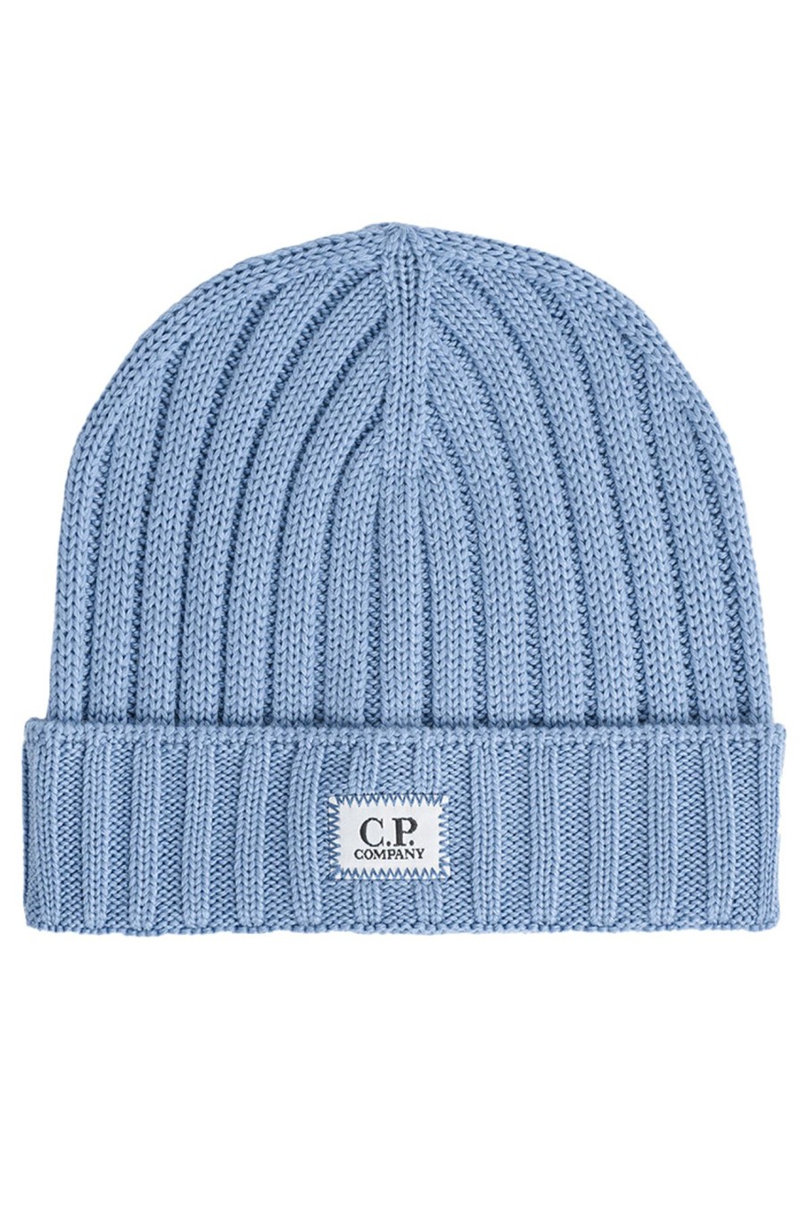 Herren C.P. Company | Extrafine Merino Wool Logo Beanie