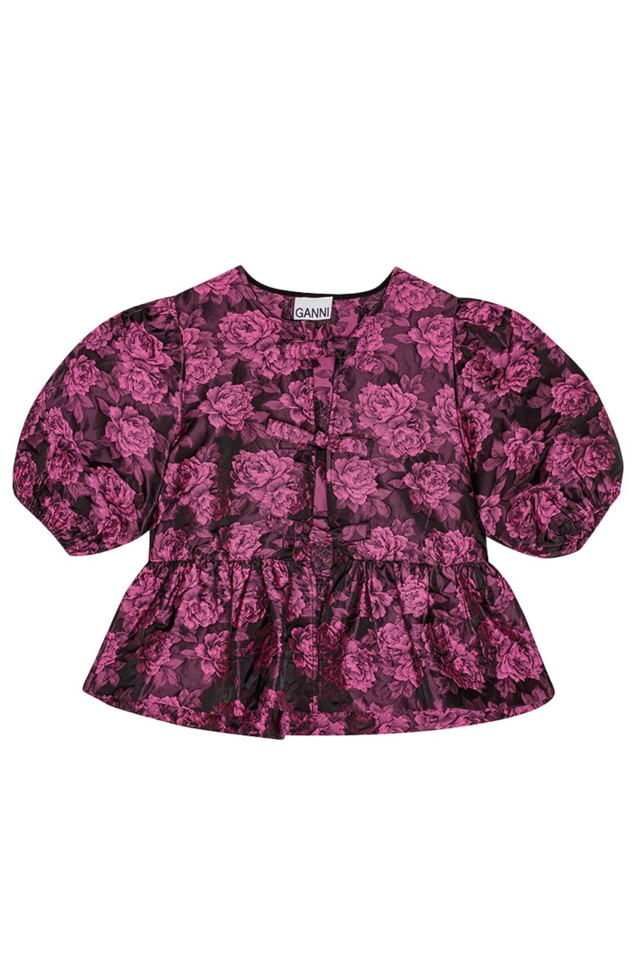 Dames Ganni | Botanical Peplim Blouse