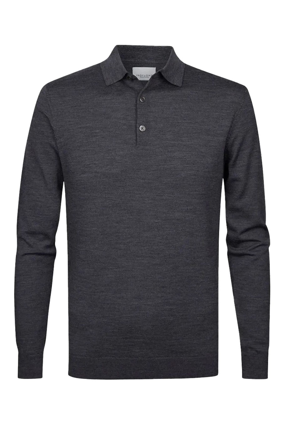 Herren Profuomo | Polo Longsleeve Anthra