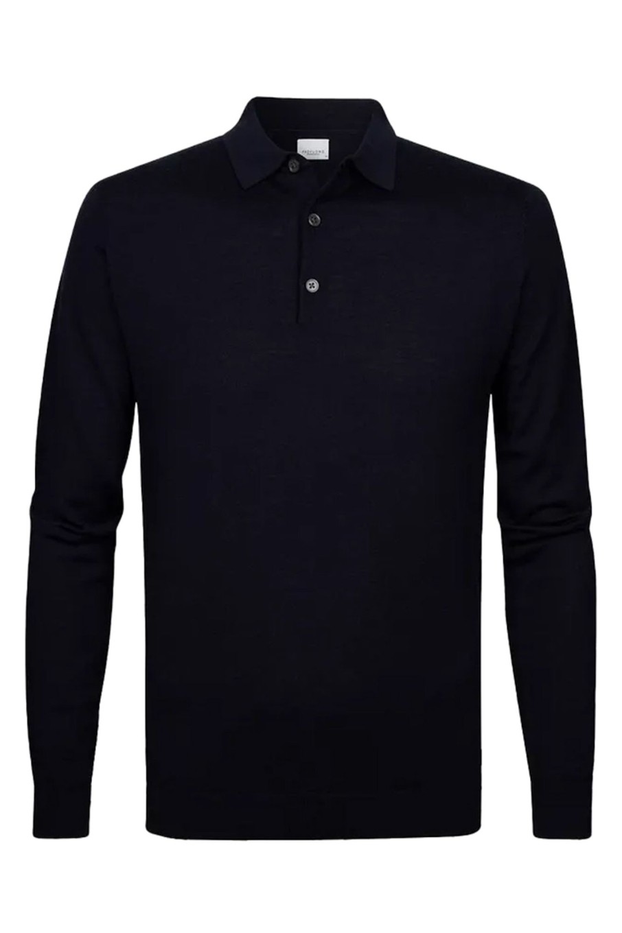 Herren Profuomo | Polo Longsleeve Navy