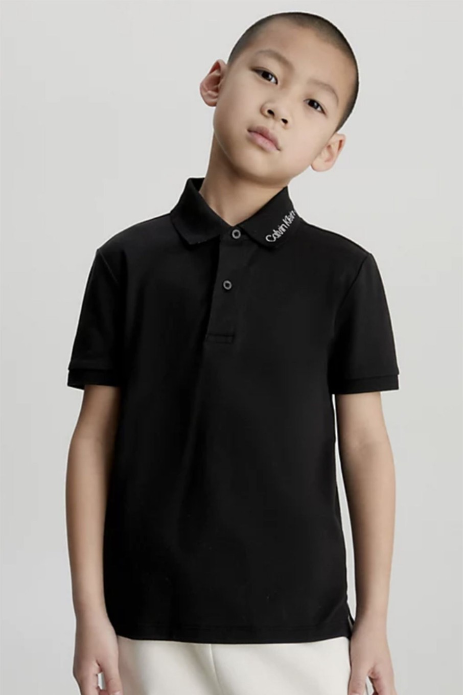 Kids Calvin Klein | Intarsia Logo Pique Polo