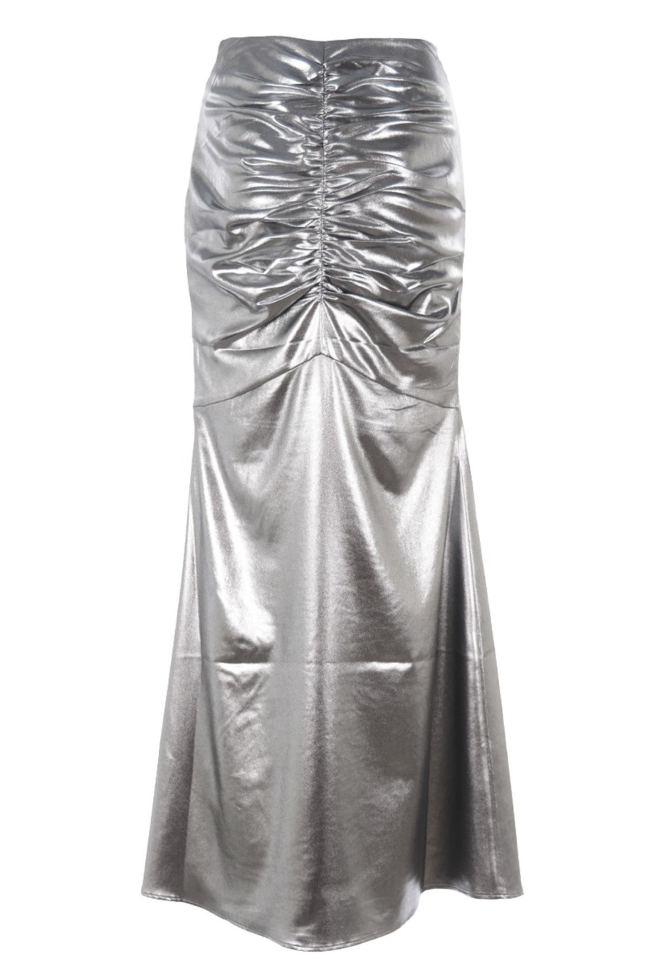 Dames Rotate | Metallic Maxi Train Skirt