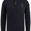 Herren PME Legend | Half Zip Collar Cotton Rib Knit