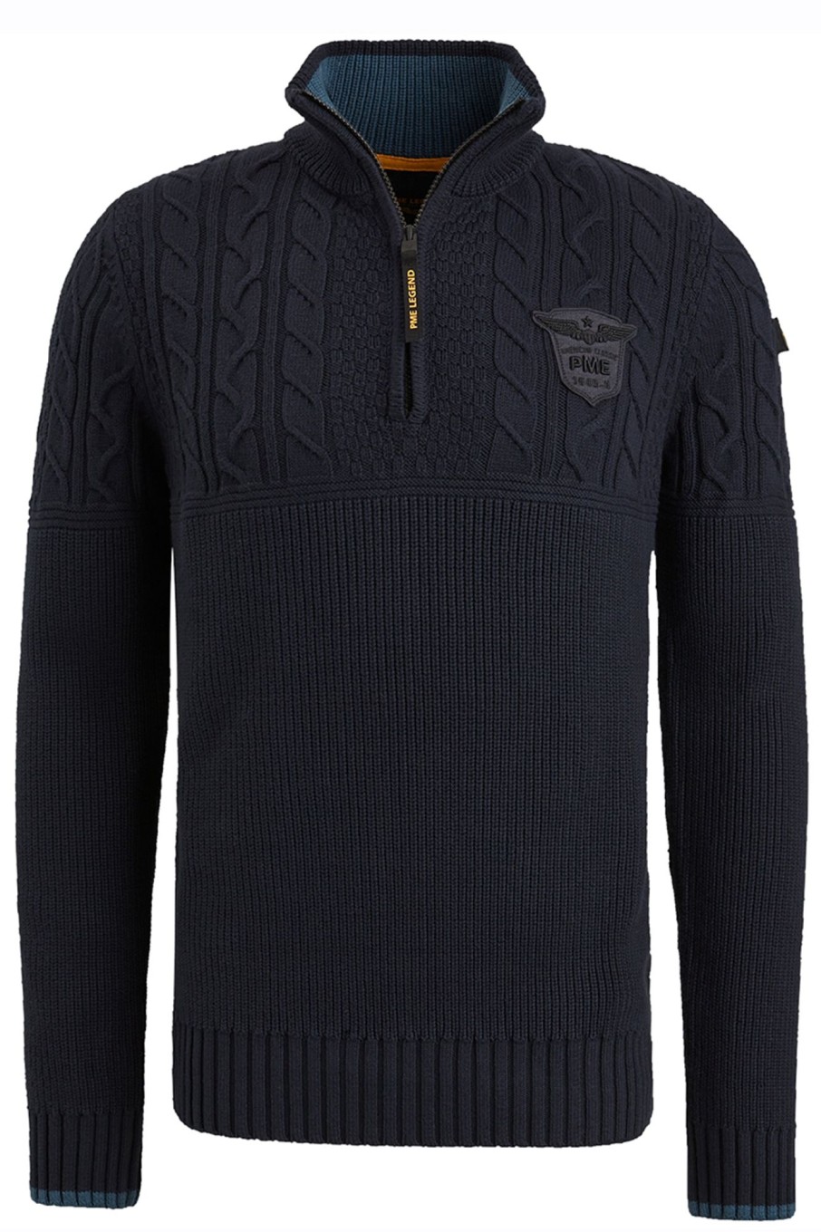 Herren PME Legend | Half Zip Collar Cotton Rib Knit