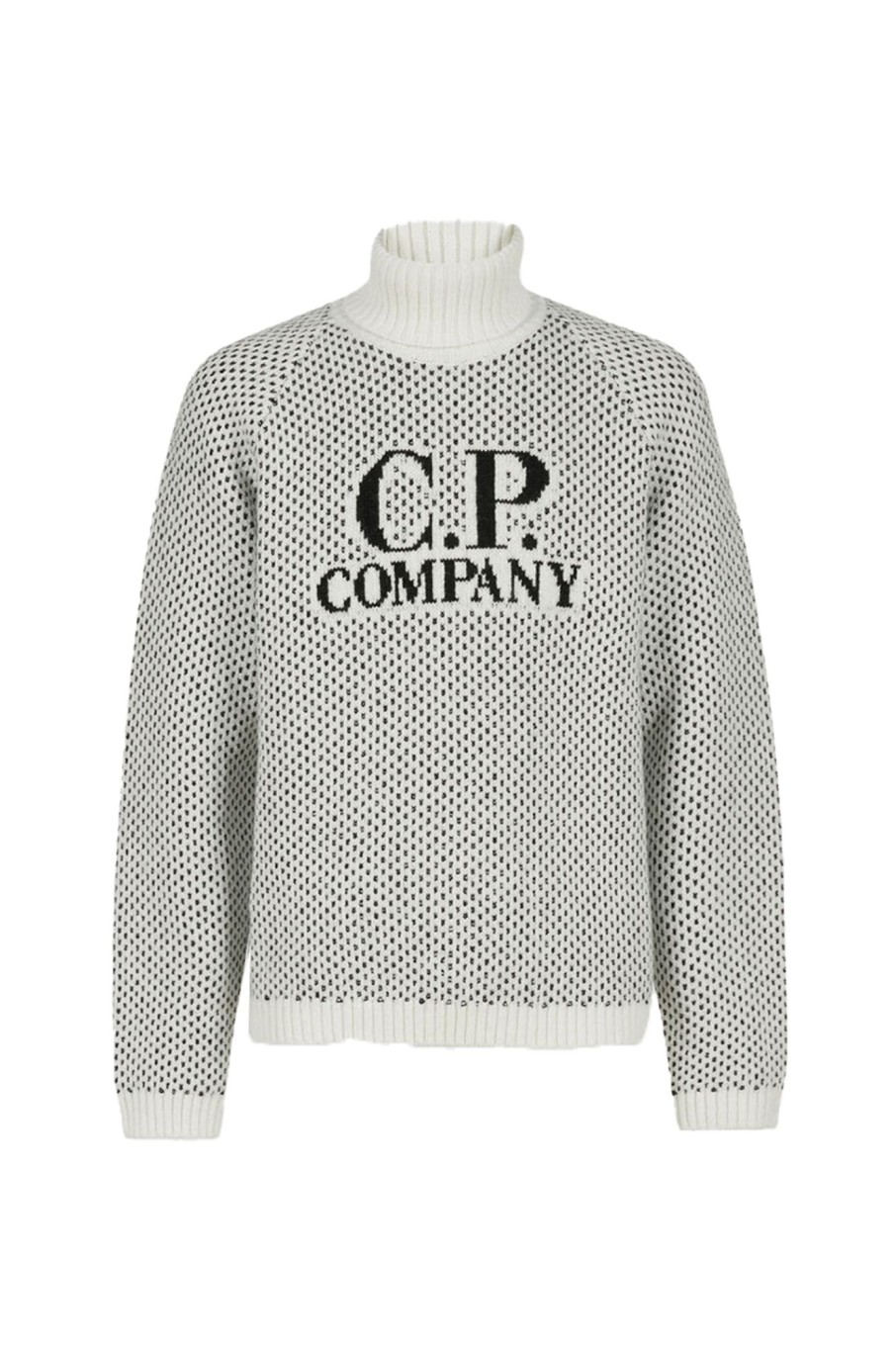 Herren C.P. Company | Wool Jaquard 3 Roll Neck Knit