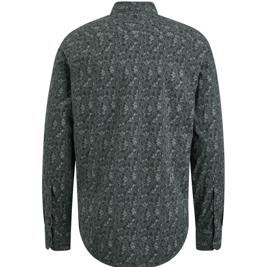 Herren PME Legend | Long Sleeve Shirt Print On Poplin Stretch