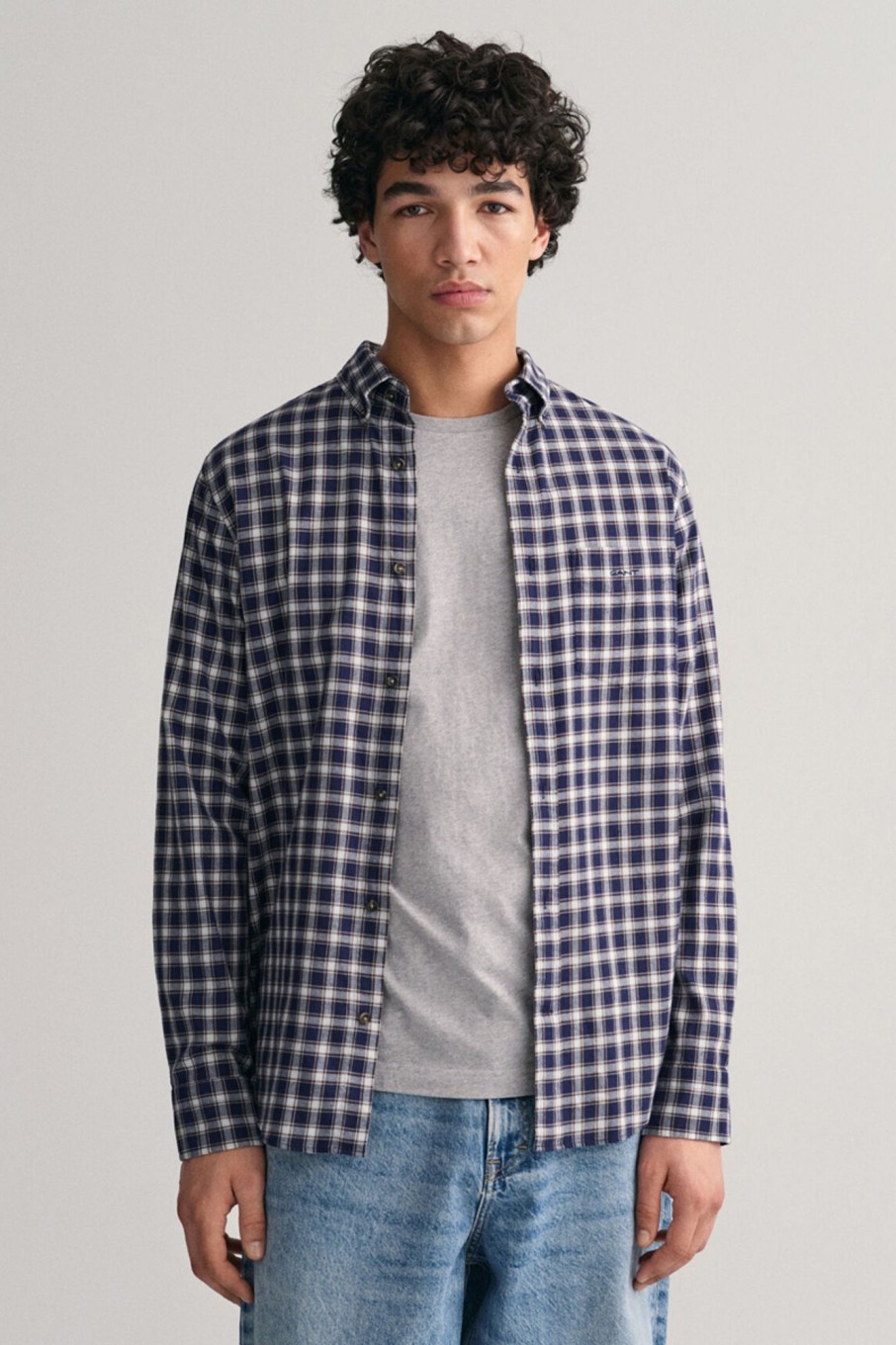 Herren Gant | Reg Micro Tartan Flannel Shirt