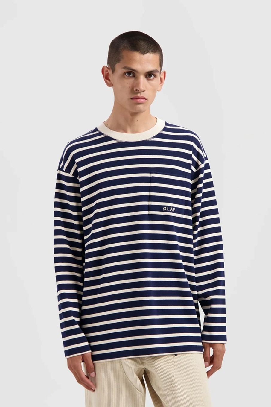 Herren Olaf Hussein | Olaf Pocket Stripe Sweatshirt