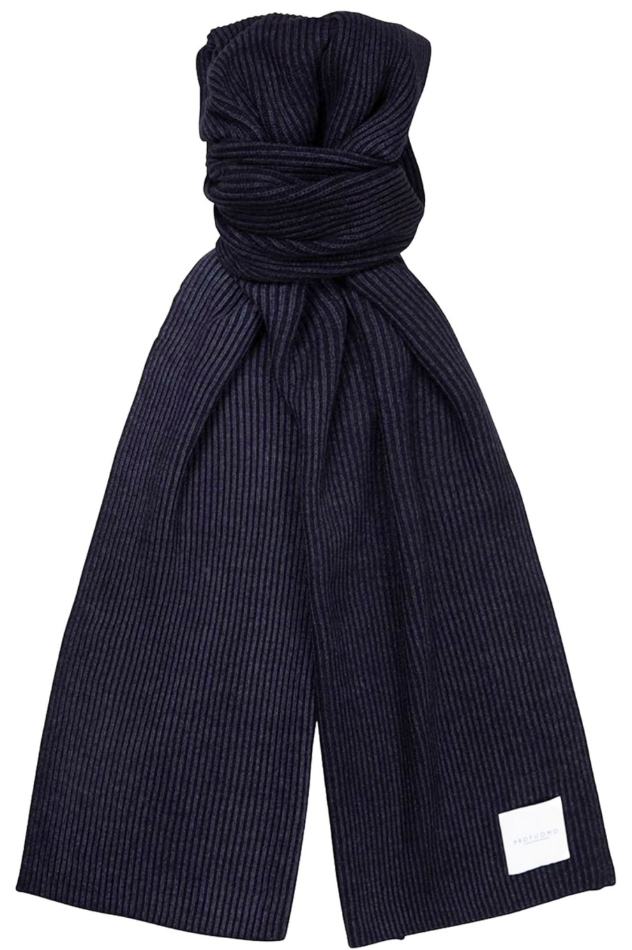 Herren Profuomo | Scarf Wool Polyamide Navy