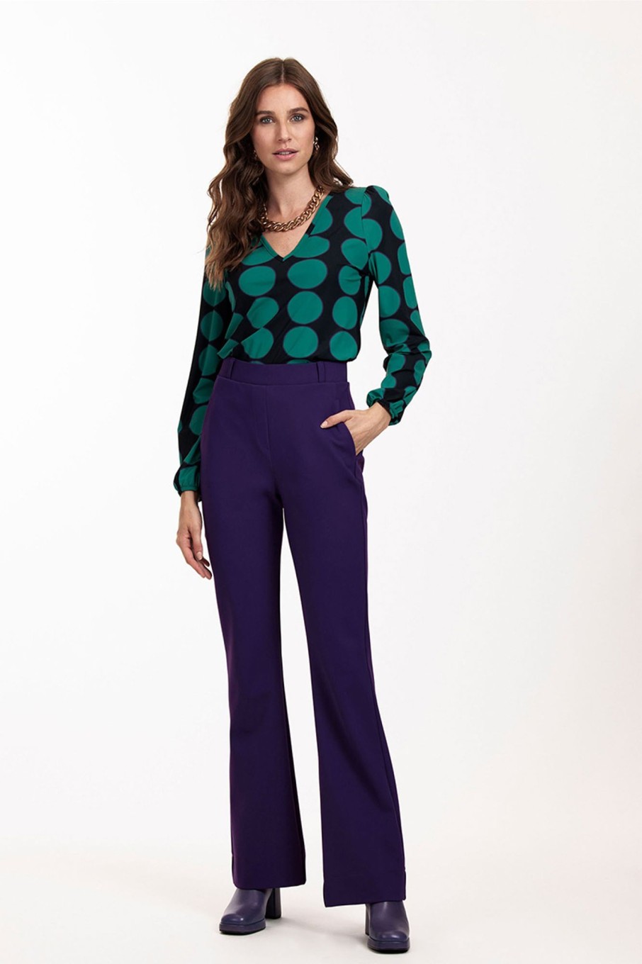 Dames Studio Anneloes | Charlize Bonded Flair Trousers