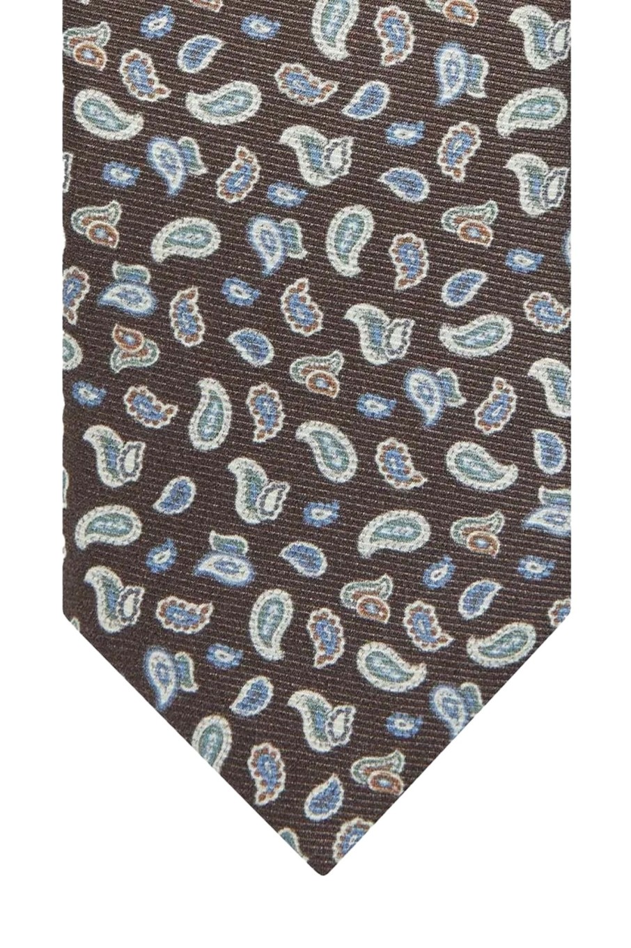 Herren Profuomo | Tie Silk Print Brown