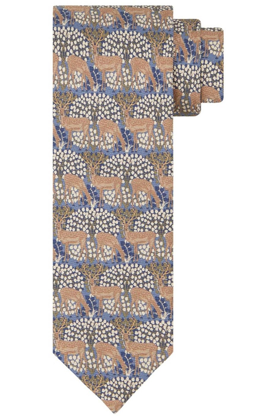 Herren Profuomo | Tie Silk Print Blue