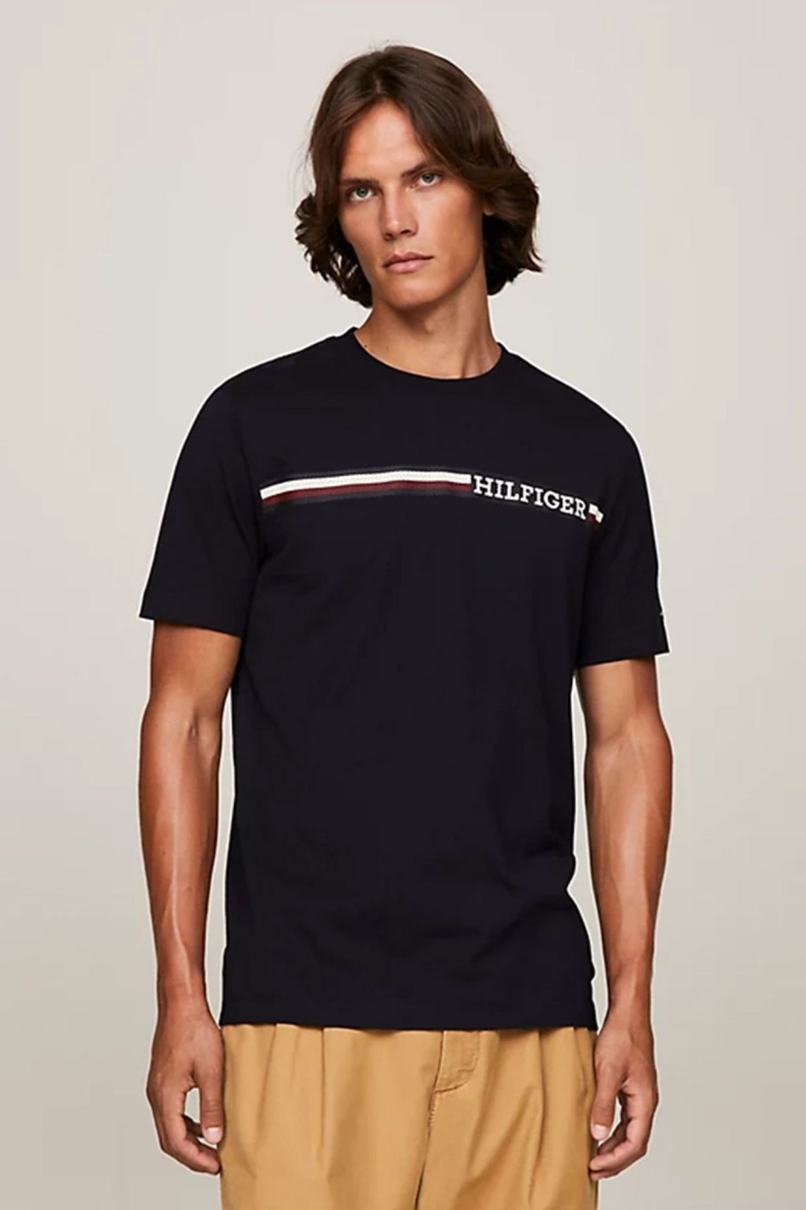 Herren Tommy Hilfiger | Monotype Chest Stripe Tee