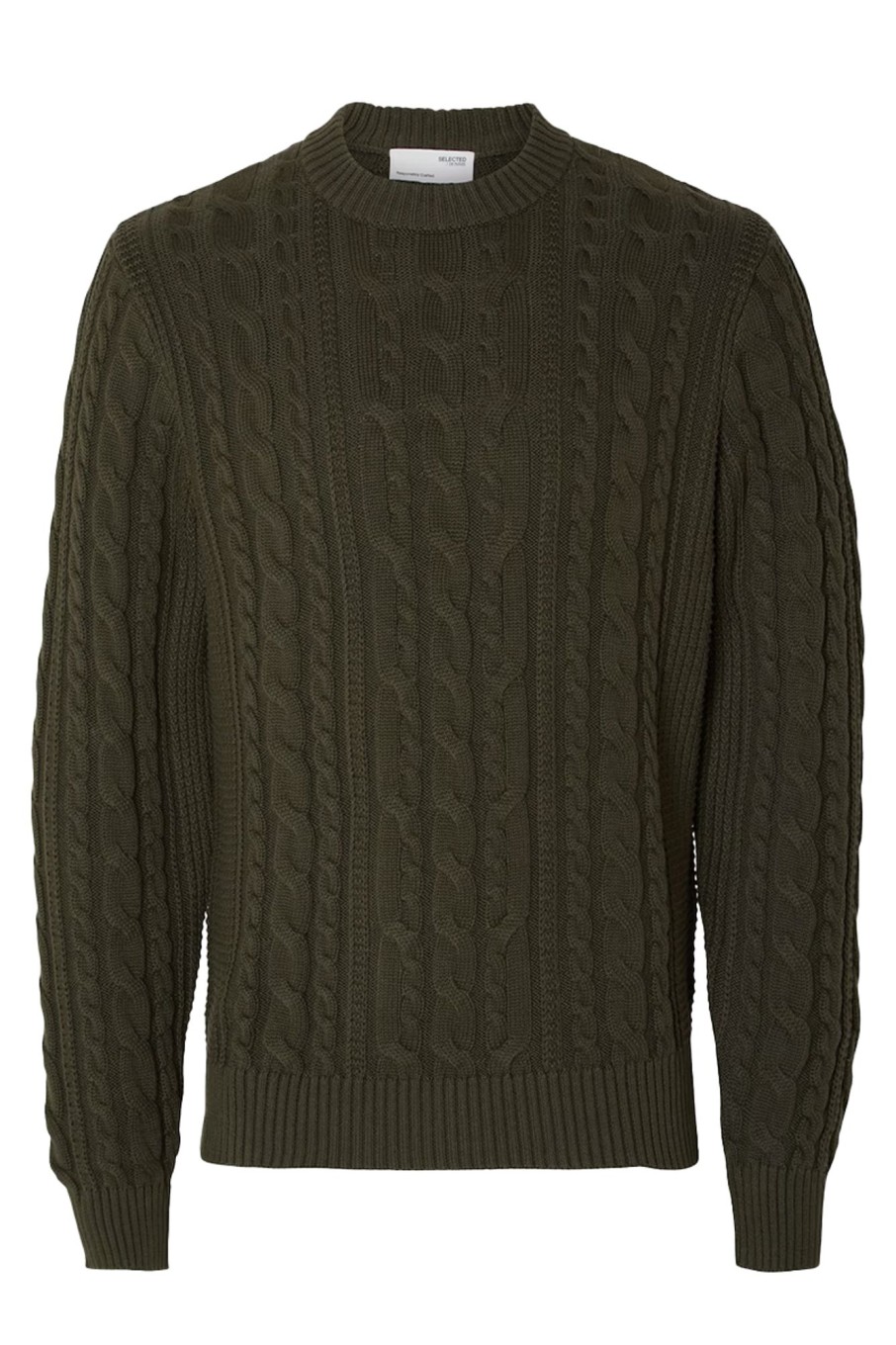 Herren Selected | Slhchain Ls Knit Crew Neck W