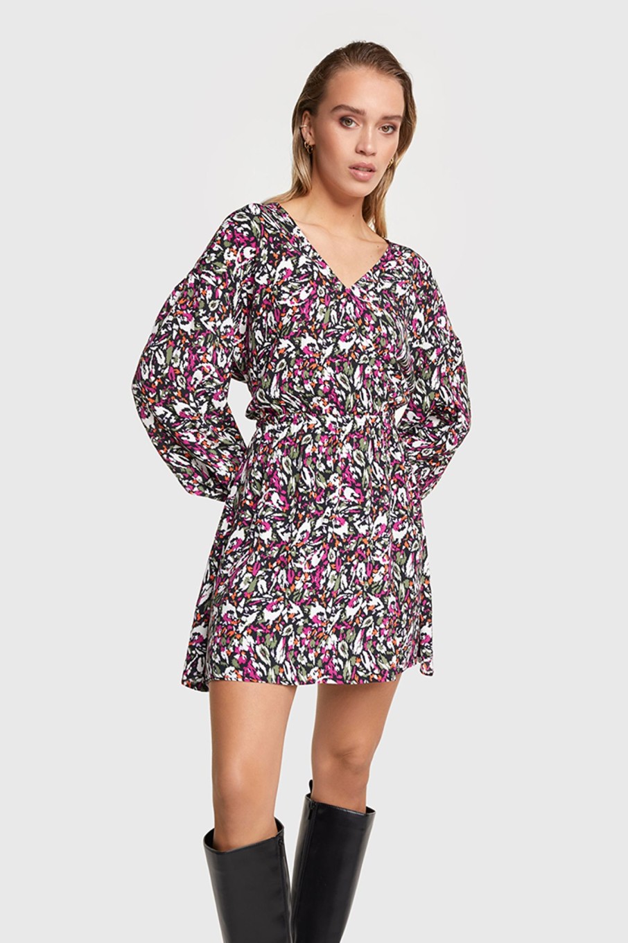 Dames Alix the Label | Blurry Flower Wrap Dress