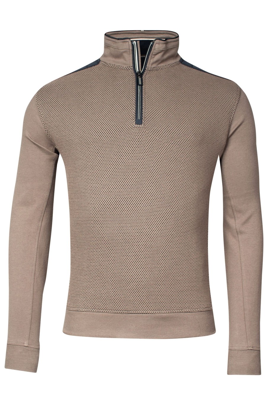 Herren Baileys | Sweatshirt 1/2 Zip Fr.+Back Body 2-Tone Honeycomb