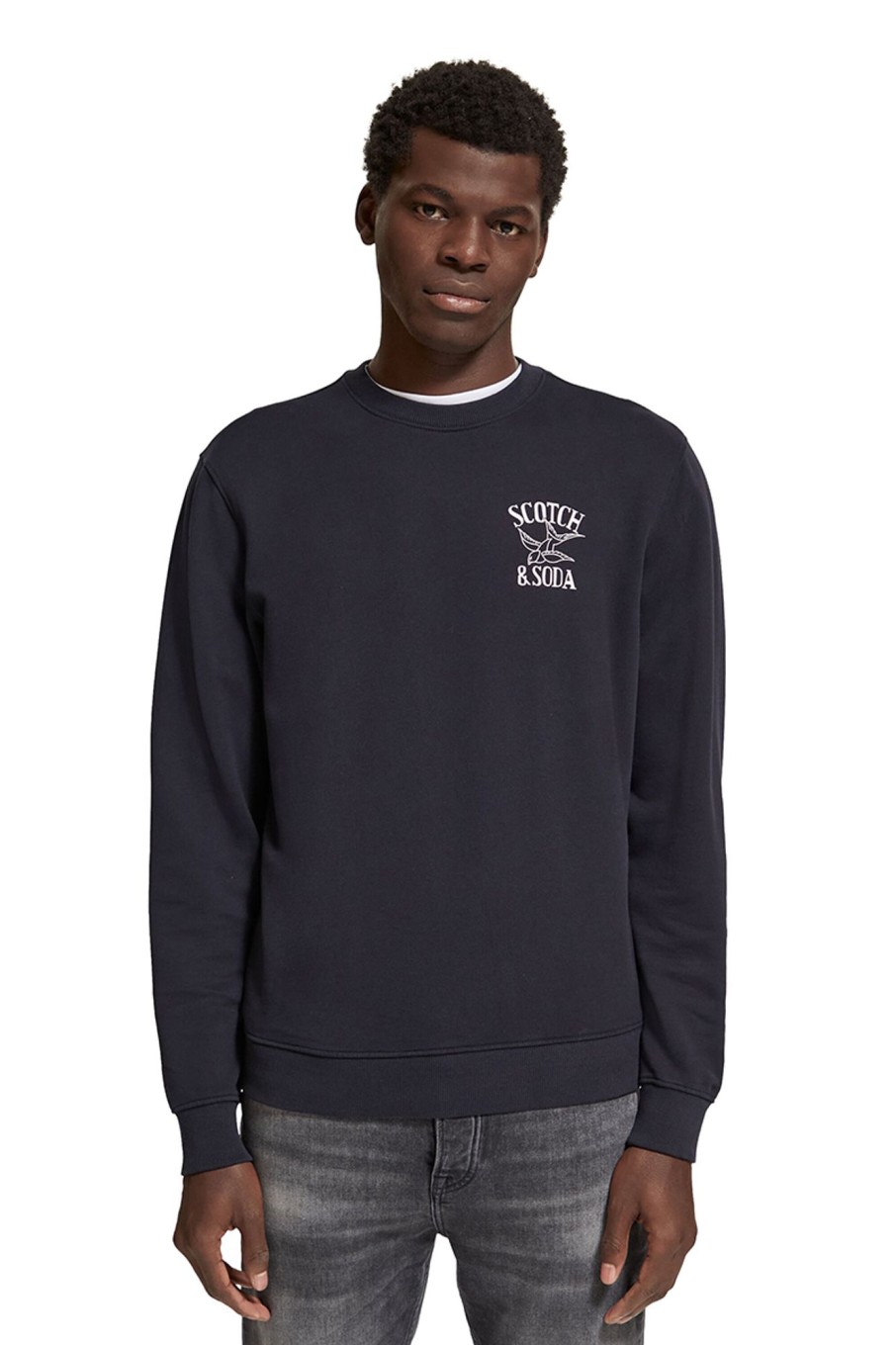 Herren Scotch & Soda | Left Chest Artwork Sweatshirt