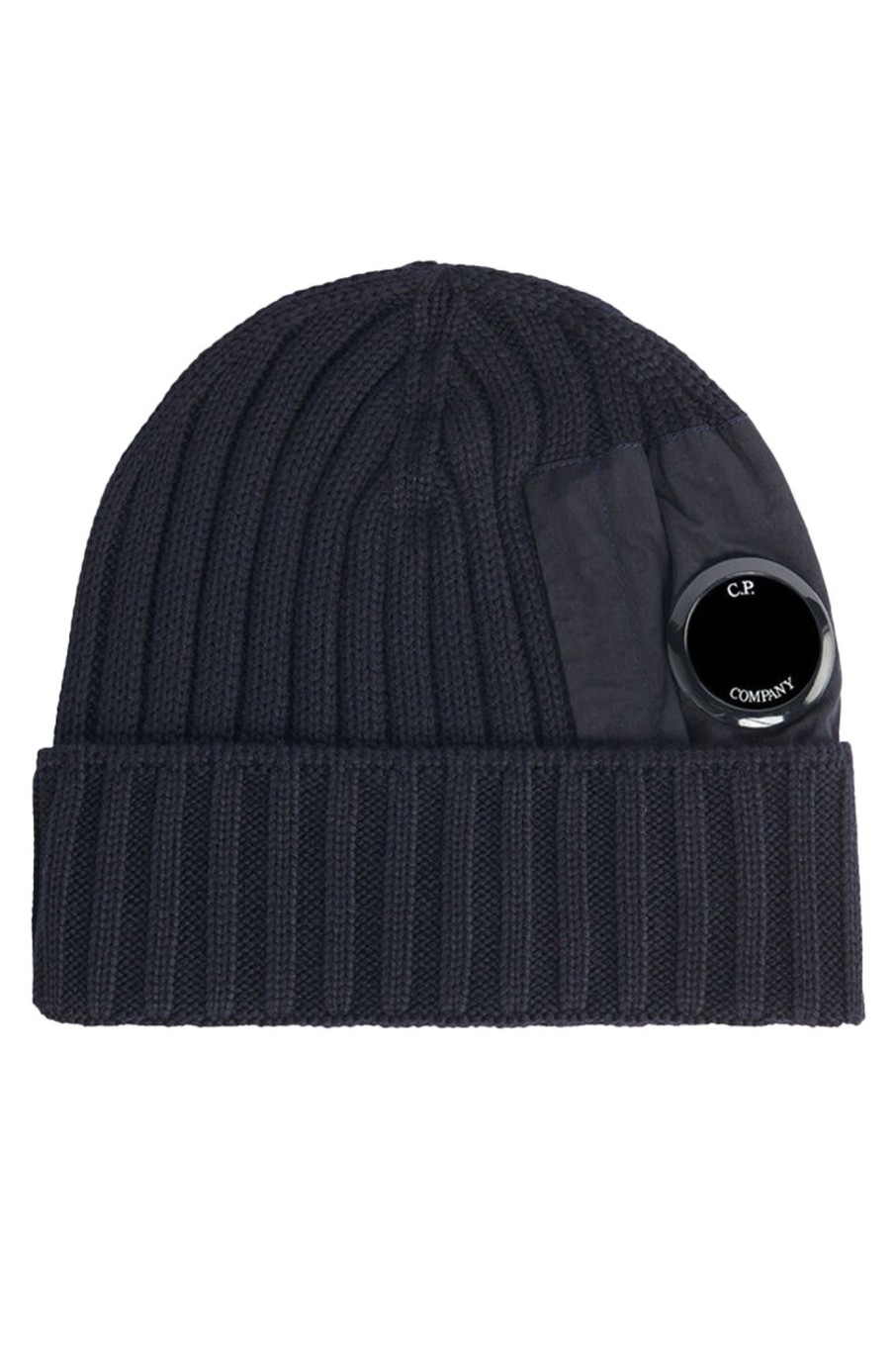 Herren C.P. Company | Extrafine Merino Wool Side Lens Beanie