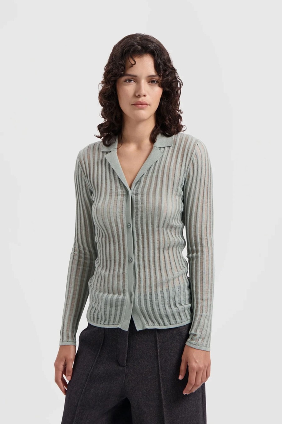 Dames Olaf Hussein | Olaf Wmn Ladder Knit Shirt