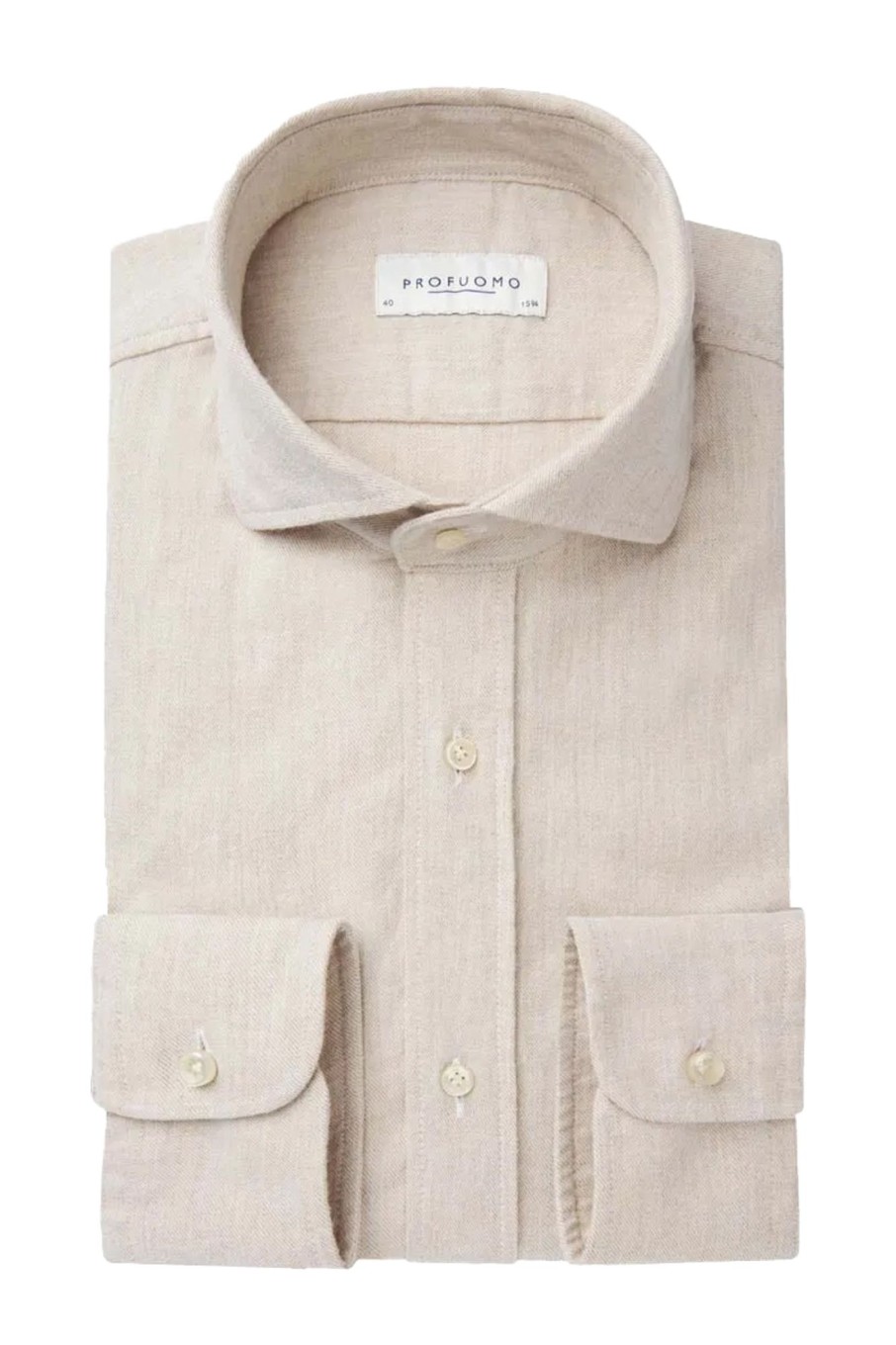 Herren Profuomo | Shirt Cutaway Sc Sf Beige