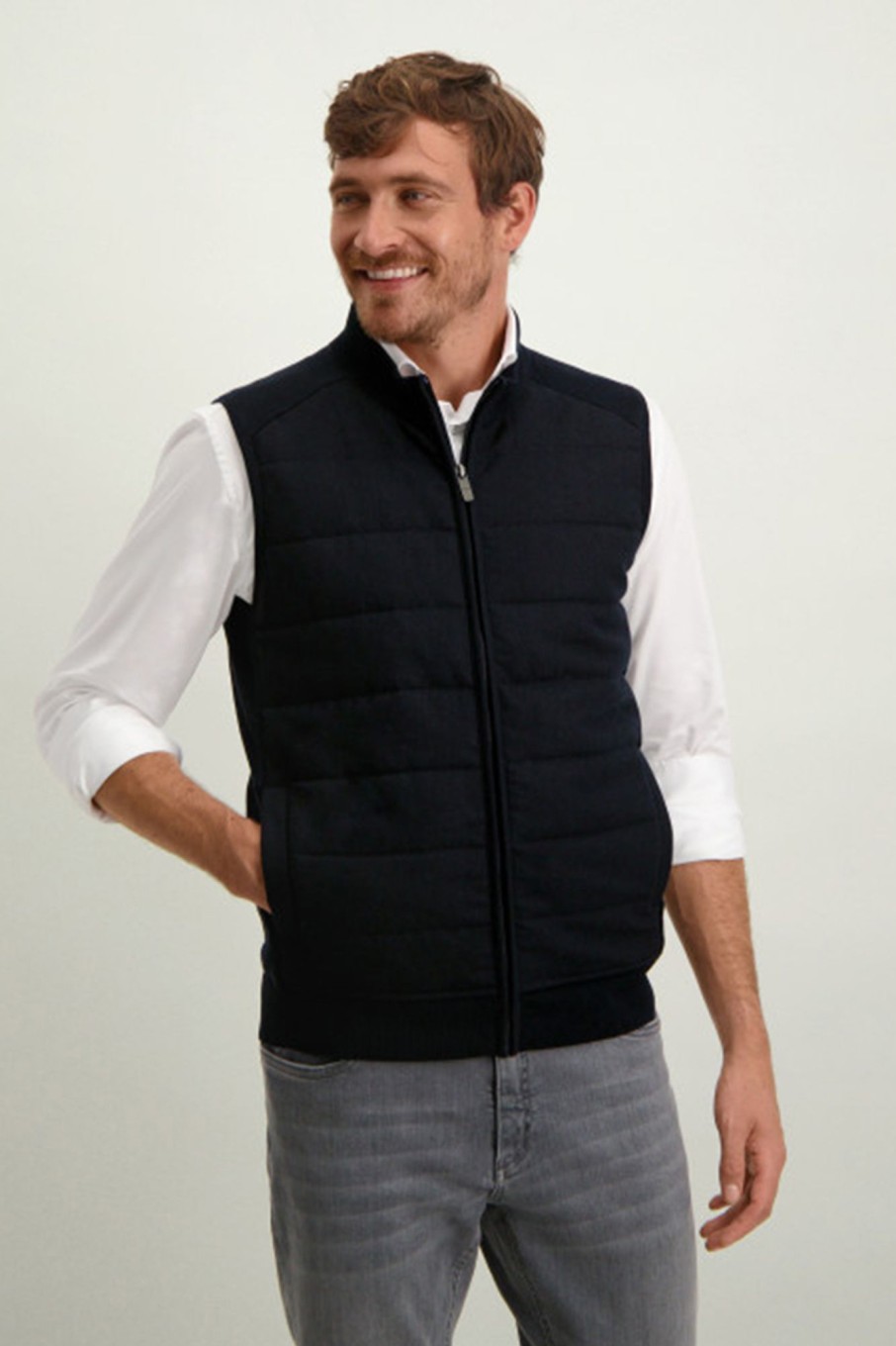 Herren State of Art | Knitted Gilet Plain